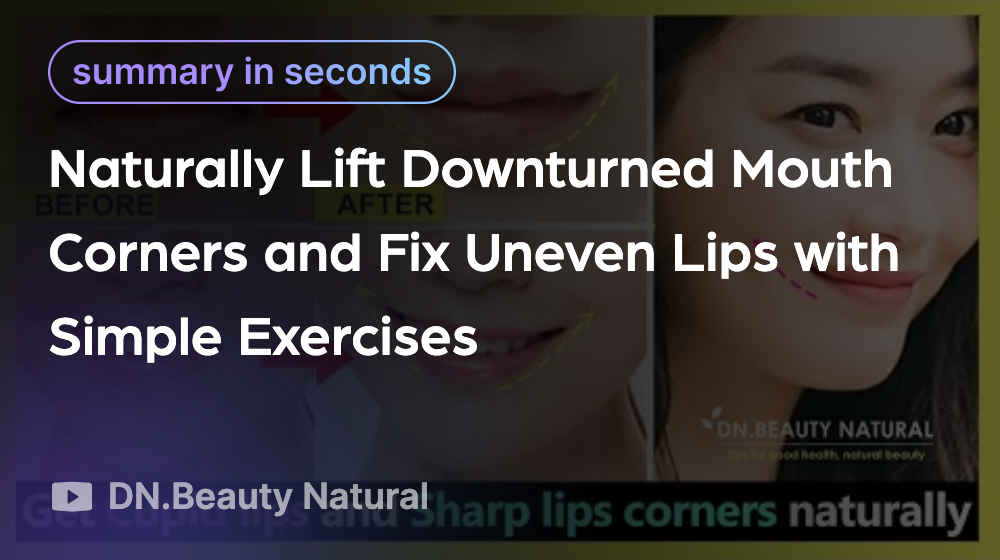 Naturally Lift Downturned Mouth Corners and Fix Uneven Lips with Simple
