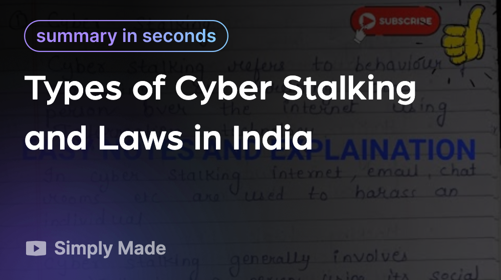 Types of Cyber Stalking and Laws in India Linfo.ai