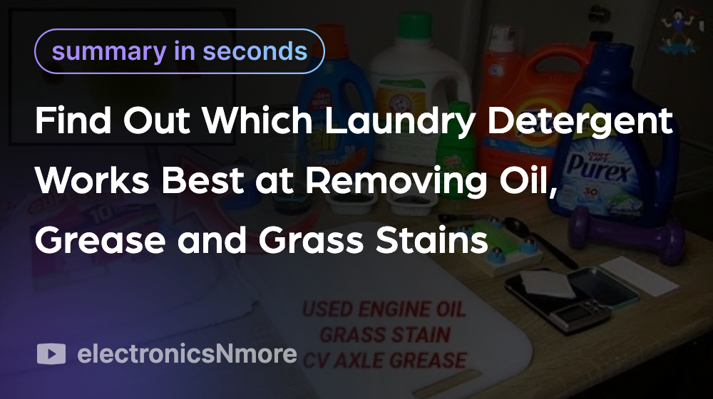 Find Out Which Laundry Detergent Works Best at Removing Oil, Grease and