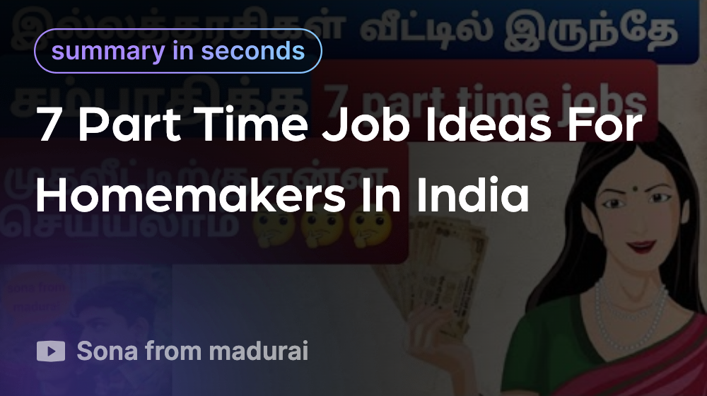 7 Part Time Job Ideas For Homemakers In India Linfo.ai